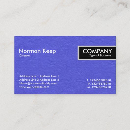 Rand Label - Blauw gekleurde papieren textuur II (Voorkant)