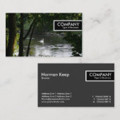 Rand Label - Zwan op de rivier (Voorkant / Achterkant)