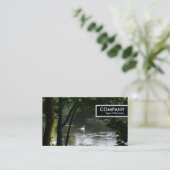 Rand Label - Zwan op de rivier (Staand voorkant)