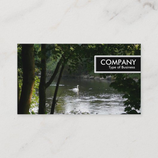 Rand Label - Zwan op de rivier (Voorkant)