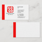 Rand (Logo) - rood Visitekaartje (Voorkant / Achterkant)