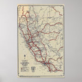 Rand McNally Junior Road Map California en Nevada Poster (Voorkant)