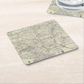 Rand McNally Officiële Auto Trails 1925 Kartonnen Onderzetters (Schuin)