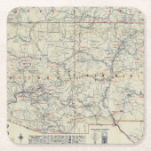 Rand McNally Officiële Auto Trails 1925 Kartonnen Onderzetters (Voorkant)