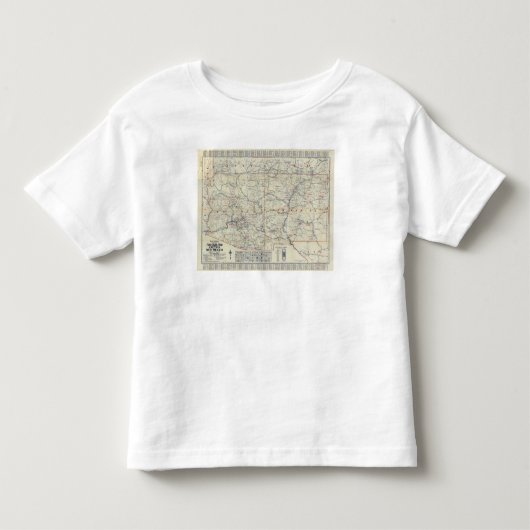 Rand McNally Officiële Auto Trails 1925 Kinder Shirts (Voorkant)