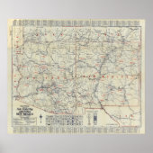 Rand McNally Officiële Auto Trails 1925 Poster (Voorkant)