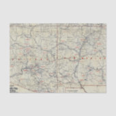 Rand McNally Officiële Auto Trails 1925 Tissuepapier (Voorkant)