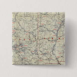 Rand McNally Officiële Auto Trails 1925 Vierkante Button 5,1 Cm