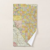 Rand McNally Railroad en County Map of Texas Bad Handdoek (Handdoek)