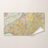 Rand McNally Railroad en County Map of Texas Bad Handdoek (Handdoek)