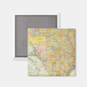 Rand McNally Railroad en County Map of Texas Magneet (Voorkant / Achterkant)