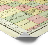 Rand McNally Railroad en County Map of Texas Poster (Hoek)