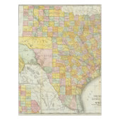 Rand McNally Railroad en County Map of Texas Tafelkleed (Voorkant)