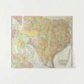 Rand McNally Railroad en County Map of Texas Wandkleed (Voorkant (horizontaal))