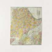 Rand McNally Railroad en County Map of Texas Wandkleed (Voorkant)