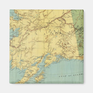 Rand McNally's kaart van Alaska Magneet