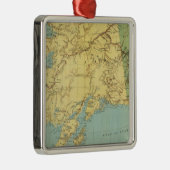 Rand McNally's kaart van Alaska Metalen Ornament (Rechts)
