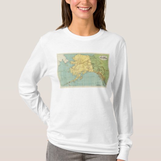 Rand McNally's kaart van Alaska T-shirt (Voorkant)
