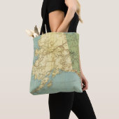 Rand McNally's kaart van Alaska Tote Bag (Dichtbij)