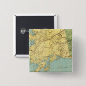 Rand McNally's kaart van Alaska Vierkante Button 5,1 Cm (Voorkant /achterkant)