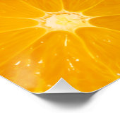 Rand met citruspatronen - Citron, oranje en Perfect Poster (Hoek)
