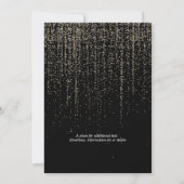 Rand met Glitterende Champagne in Stijl Edgy Chic Kaart (Achterkant)