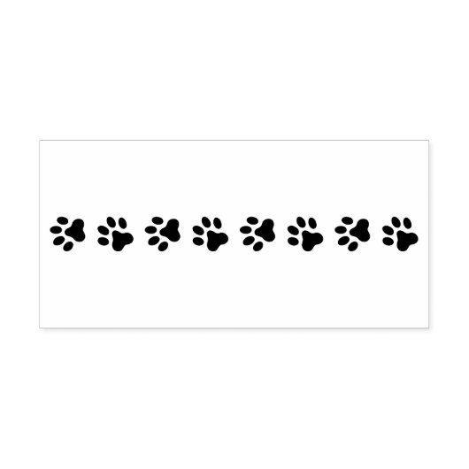 Rand met pootafdruk rubberstempel (Afrduk)