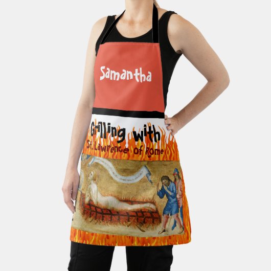 Rand met St. Lawrence All-Over Print Apron Schort (Insitu)
