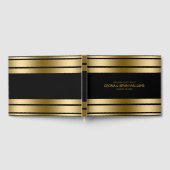 Rand met zwarte en gouden strepen gastenboek (Volledig)