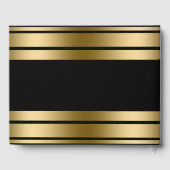 Rand met zwarte en gouden strepen gastenboek (Achterkant)