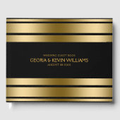 Rand met zwarte en gouden strepen gastenboek (Voorkant)