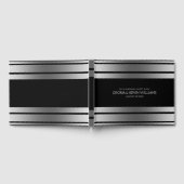 Rand met zwarte en zilveren strepen gastenboek (Volledig)