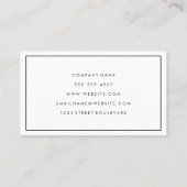 Rand Minimalist | Textuur Zakelijk Visitekaartje (Achterkant)
