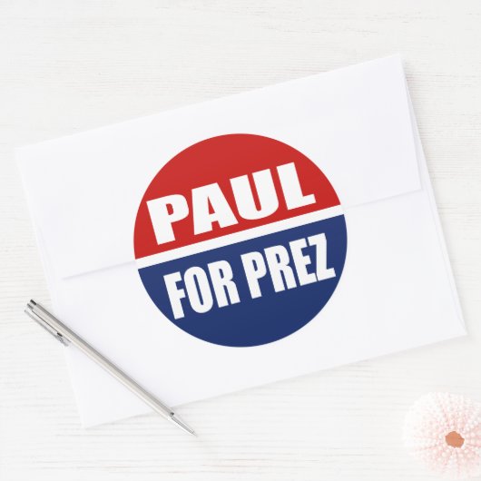 RAND PAUL 2012 RONDE STICKER (Envelop)