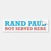 Rand Paul Not Served here patriotic bumper sticker (Voorkant)