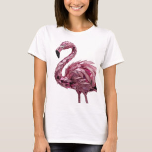 Rand Pink FLAMINGO Artistiek Motief T-shirt