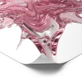 Rand Pink WATER SPLASH 3D Tekst Kunst Poster (Hoek)