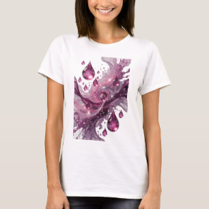 Rand Purple WATER DRUPPELS EN SPATTEN Statement T- T-shirt