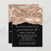 Rand QR-code Glitter Roos Slagen Abstract (Voorkant / Achterkant)