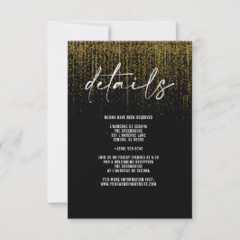 Rand QR Gouden Glitter Details Kaart