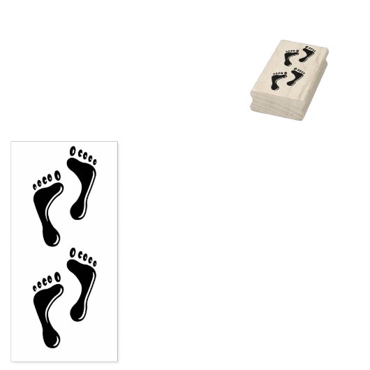 Rand rechter- en linkerpoten rubberstempel (Gestempeld)