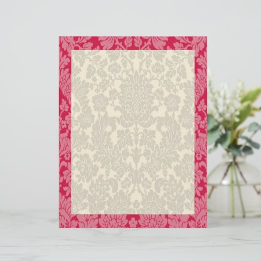 Rand Rode Damask (Staand voorkant)