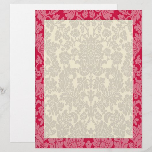 Rand Rode Damask (Voorkant / Achterkant)