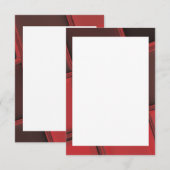 Rand rode en zwarte sleutels Rand Blank Uitnodigin Kaart (Voorkant / Achterkant)