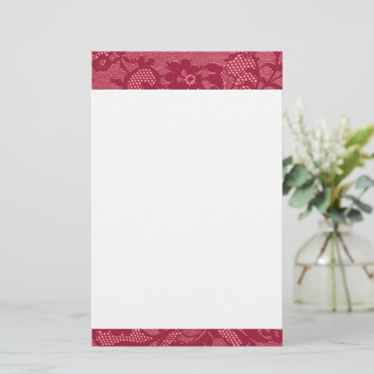 Rand rode kant briefpapier (Staand voorkant)