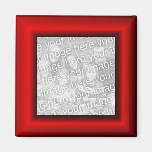 Rand Rode Mock Lijst Magneet (Voorkant)