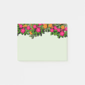 Rand Roze en Oranje wilde bloemen Post-it® Notes (Voorkant)