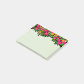 Rand Roze en Oranje wilde bloemen Post-it® Notes (Schuin)
