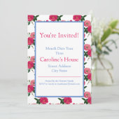 Rand roze print kaart (Staand voorkant)