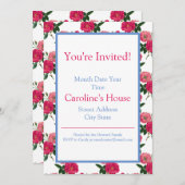 Rand roze print kaart (Voorkant / Achterkant)